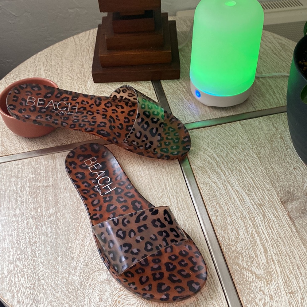 Beach by Matisse Sol Jelly Leopard Slide 7